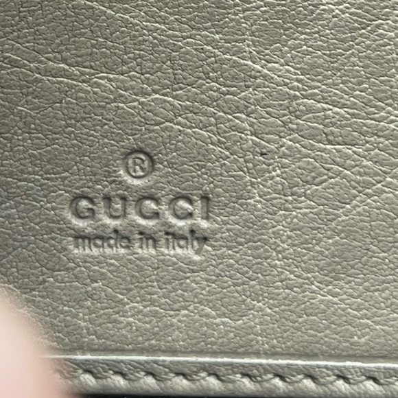 GUCCI Diamante Zip Wallet Leather Canvas Bamboo Tassel Beige & Black w/ Dust Bag - Picture 14 of 15